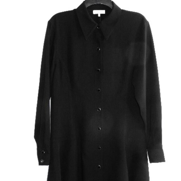 Lafayette 148 New York Black Shirt Dress in Size 10